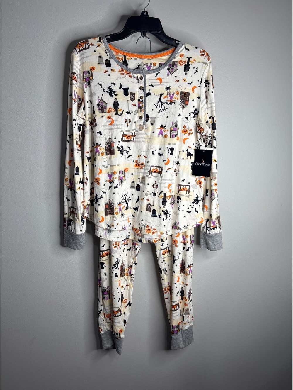 Cuddl Duds Women's Large Halloween Print Pajama Set - Cozy & Soft